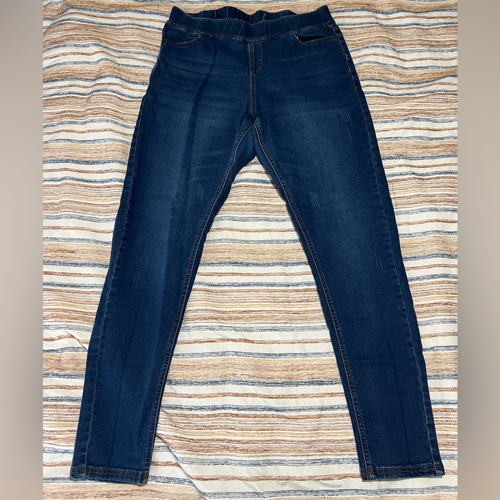 Chic Soul Elastic Band Skinny Jeans - Size 1X